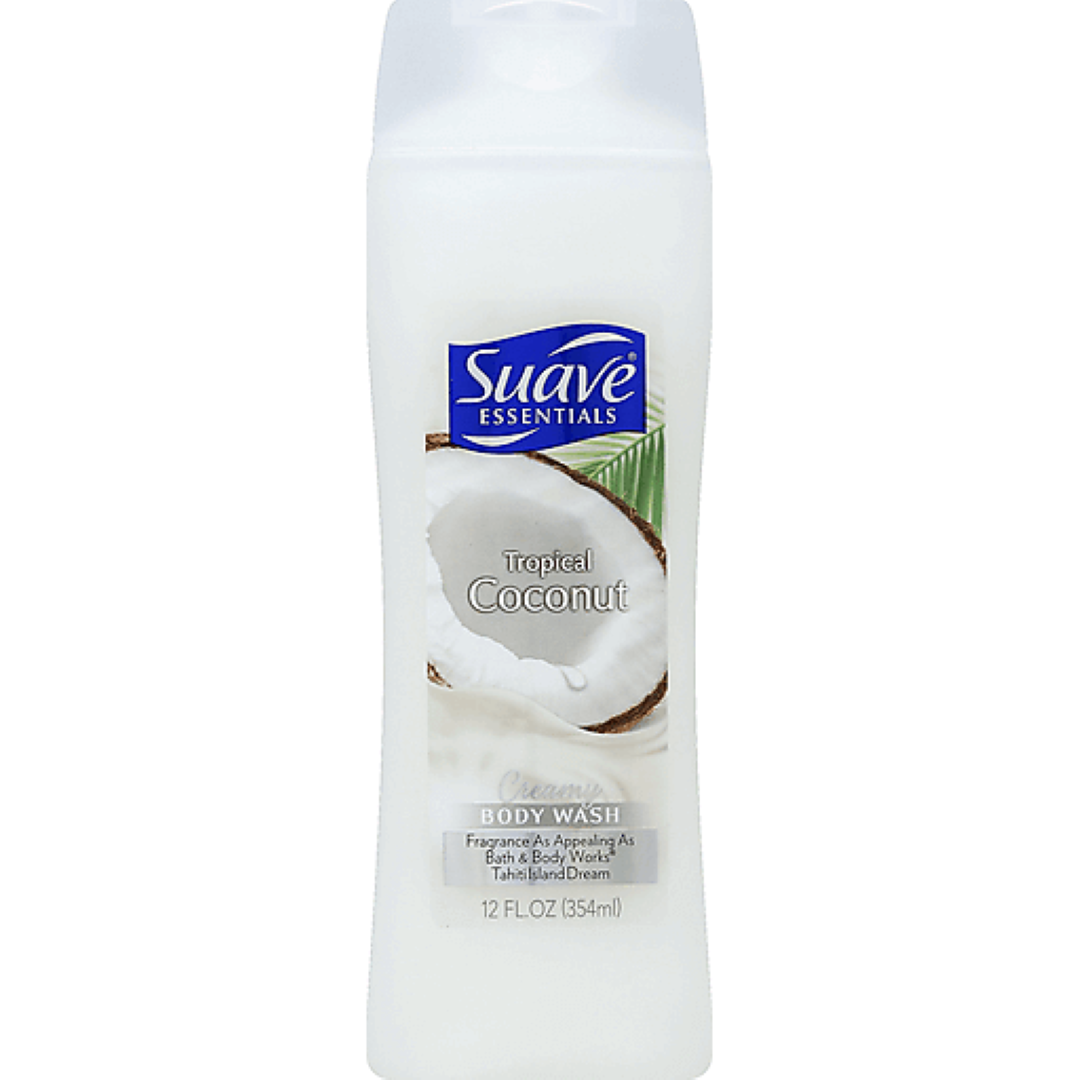 SUAVE ESSENTIAL CREAMY BODYWASH TROPICAL COCONUT 354ML